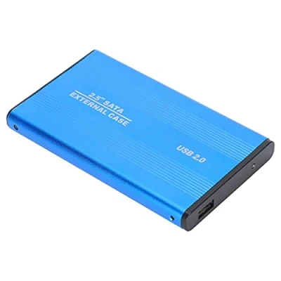 Image of Annadue 2.5in 3TB Portable External Hard Drive Box, USB2.0 HDD/SSD Enclosure for OS X Laptops/External Data Storage (Includes outer box only, no drive) (blue)