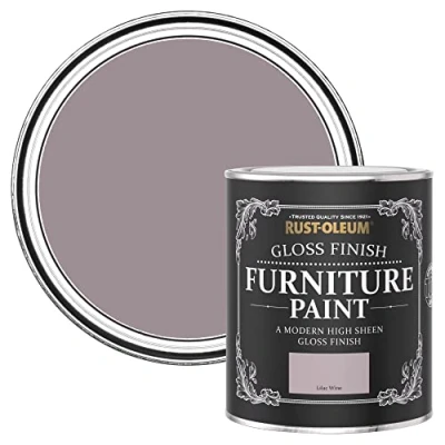 Image of Rust Oleum Purple Furniture Paint in Gloss Finish Lilac Wine 750ml