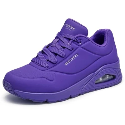 Image of Skechers Sport UNO Trainers, Women&#039;s, Size: 4, Neon purple Pu
