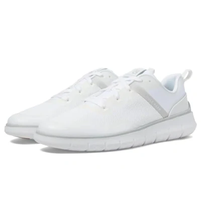 Image of Cole Haan Men&#039;s Generation Zerogrand Txt Sneaker, White/Microchip, 8 UK