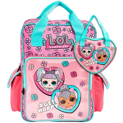 Image of L.O.L. Surprise! Backpack for Kids, Travel Sports or School Bag Girls Gifts (Pink/Blue)