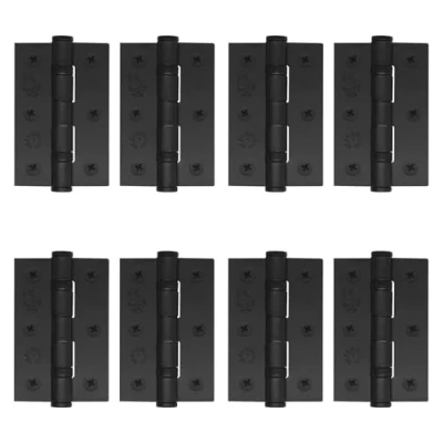 Image of EAI Black Door Hinges 3 Inch / 76mm Matt Internal Fire 4 Pairs
