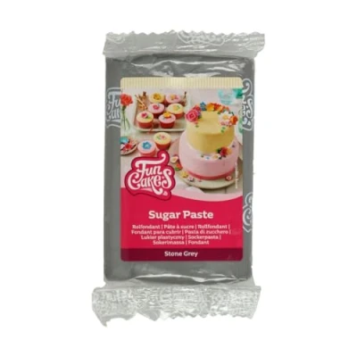 Image of FunCakes Sugar Paste Stone Grey, Easy to Use, Smooth, Flexible, Soft and Pliable, Perfect for Cake Decorating, Halal, Kosher Gluten Free, 250 g