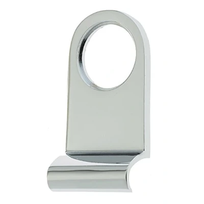 Image of Yale Type Door Lock Cylinder Pull Surround 86 x 44mm (Polished Chrome)