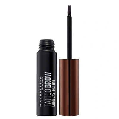 Image of Maybelline New York Tattoo Brow Peel Off Eyebrow Gel Tint, Semi Permanent Colour, Waterproof, Lasts up to 3 Days, Colour: Dark Brown