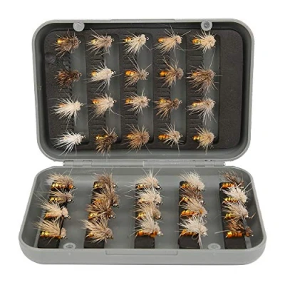 Image of 40pcs Fly Fishing Flies Kits, Lure Artificial Bait Lures Insect with Hook Dry Kit Hooks Accessory Supplies