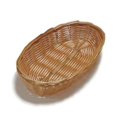 Image of 6x Handwoven Oblong Basket Natural 8.5 X 5 2inch Polypropylene Basket, Wicker Food by Chabrias Ltd