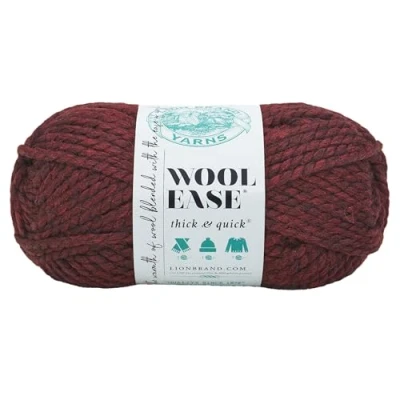 Image of Lion Brand Yarn Company 1 Piece Wool Ease Thick and Quick, Claret