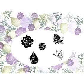 Image of Card io Begonia Garden Peg Stamps