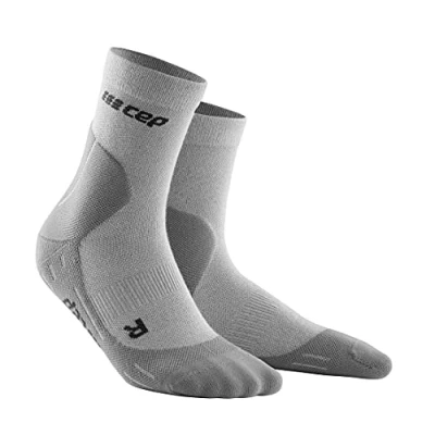 Image of CEP cold WEATHER MID CUT socks for women Compression in grey made with merino wool temperatures Size II