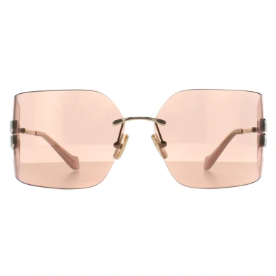 Image of Sunglasses miu Mu 54ys col. zvn20f Donna Geometrica Oro