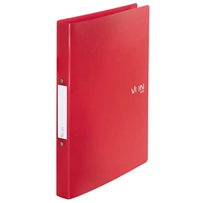 Image of VON Leitz 42470025 Ring Binder A4 with 2 Rings Polypropylene Folder 30 mm Spine Width for 190 Sheets Mechanism School, Study and Household Pack of 5 Red