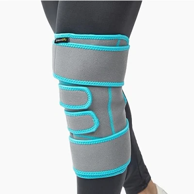 Image of BraceUP Knee Ice Pack Wrap Hot Cold for Knee, Reusable Gel Braces Pain Relief, Torn Meniscus Tear Brace, Sport Injury, and Replacement Surgery