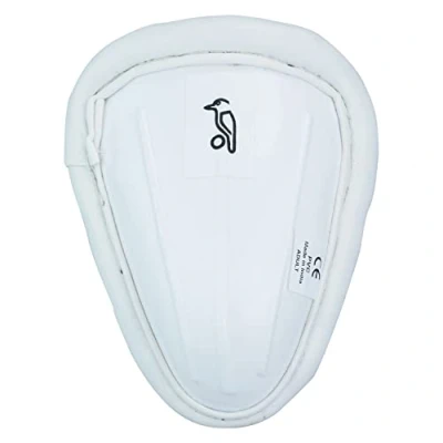 Image of KOOKABURRA Boys&#039; 500 Guard Abdominal Protector, White, Small Junior UK