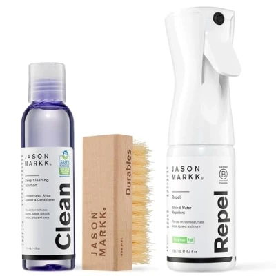 Image of Jason Markk Essential Kit &amp; Repel Spray, Shoe Cleaner, 3 Piece Set for Footwear