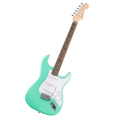 Image of Squier by Fender Debut Collection Stratocaster Electric Guitar, Laurel Fingerboard, White Pickguard, Seafoam Green