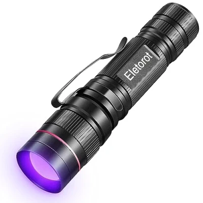 Image of Eletorot UV Torch LED Black Light Flashlight Ultraviolet 395nm Lights, 3 Modes Light, Find Pet Urine Stains on Clothes Floor Carpet Rugs and Authenticate Currency