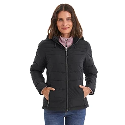 Image of Killtec Women&#039;s Skane Wmn Quilted Jacket in Down Look with Zip Off Hood