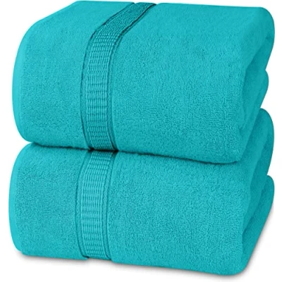 Image of Utopia Towels Premium Jumbo Bath Sheet (90 x 180 cm, 8 Pack) 100% Ring Spun Cotton Highly Absorbent and Quick Dry Extra Large Super Soft Hotel Quality Towel (Turquoise)