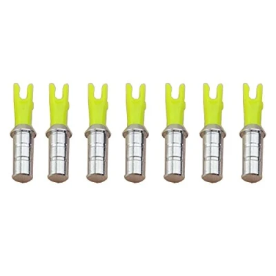 Image of SHARROW 30Pcs Archery Arrow Aluminum Pin Nock and Plastic Nocks for ID 6.2mm Shaft (yellow)