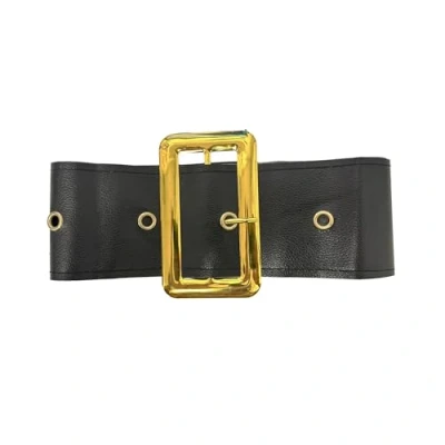 Image of RockParty 150cm Santa Belt with Gold Buckle Christmas Fancy Dress Accessory for Adults Father Claus Costume Black &amp; Xmas Up