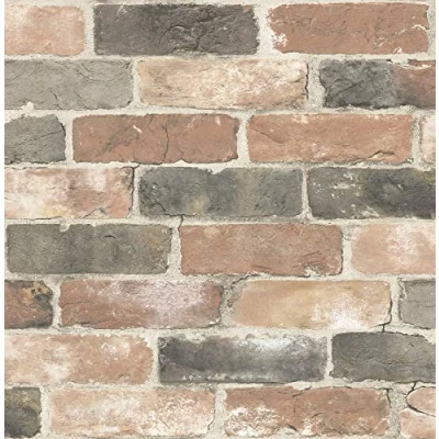 Image of BHF FD22320 &quot;Reclaimed Bricks&quot; Wallpaper Dusty Red