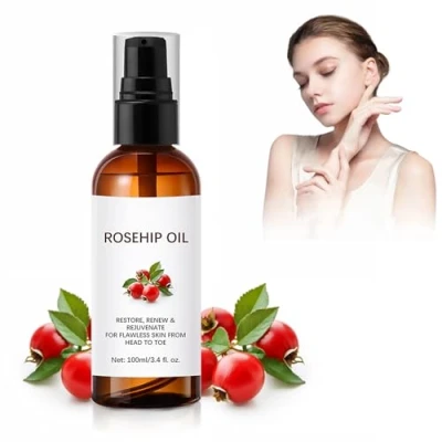 Image of Rosehip Oil for Face,Rosehip Organic,Rose Hip Skin the Ordinary Skin, Nails and Hair Nourishment, Dryness Fine Lines (100ml)