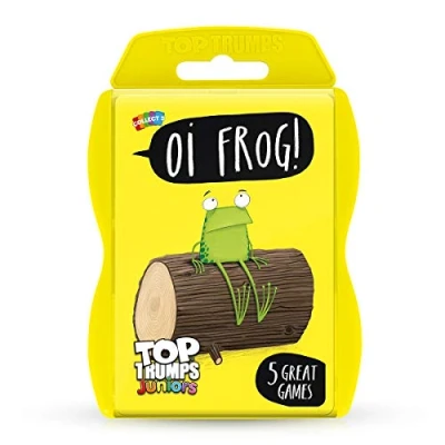 Image of Top Trumps Oi Frog! Juniors Card Game, includes 5 games from Spot the Difference, Take 5, Mini , Observational Quiz and Pairs, educational gift toy for boys girls aged 3 plus