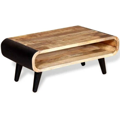 Image of vidaXL Coffee Table Rough Mango Wood 90x55x39 cm