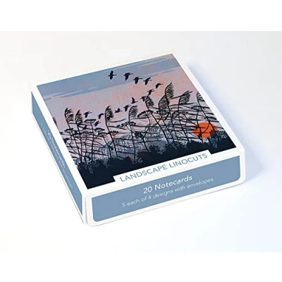 Image of Museums &amp; Galleries 20 Notecards Envelopes Boxed (Landscape Linocuts by Robert Gillmor) ETE056