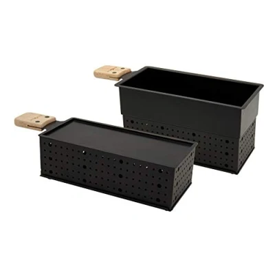 Image of COOKUT LUMI 2 in 1 Gift Set Raclette Grill Candle Fondue Quick Heating Chocolate Fondue, Cheese Welsh Rarebit Black