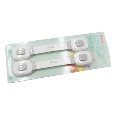 Image of IME Child Safety Locks, Baby Proofing Cabinet Lock Adhesive Strap Latch for Drawers Cupboard Closet Appliances Door Oven Fridge Toilet Seat Refrigerator etc Pack of 2