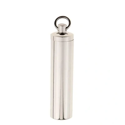 Image of sharprepublic Sliver Plated Necklace Pill Capsule Pendant DIY Urn Ashes Cremation Small