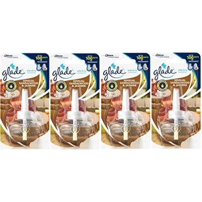 Image of glade 3 x Electric Plug In Refill Sensual Sandalwood &amp; Jasmine 20ml