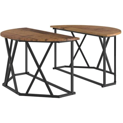 Image of vidaXL Coffee Table Vintage Style, 80x80x42 cm, Made of Engineered Wood