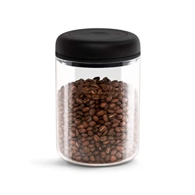 Image of Fellow Atmos Vacuum Canister for Coffee &amp; Food Storage Airtight Sealed Container, Clear Glass, Large Bean Storage, 1.2 Litre Jar