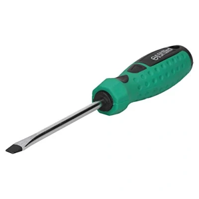 Image of 6.5mm x 100mm Slotted Flat Headed Screwdriver with Magnetic Tip Rubber Handle