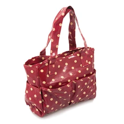 Image of Hobby Gift Exclusive PVC Craft Bag, Red Polka Dot, 14 x 36.5 30cm