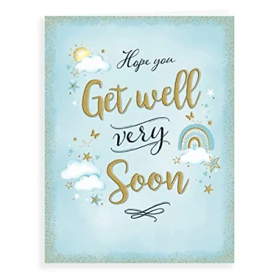 Image of Piccadilly Greetings Modern Get Well Card 8 x 6 inches