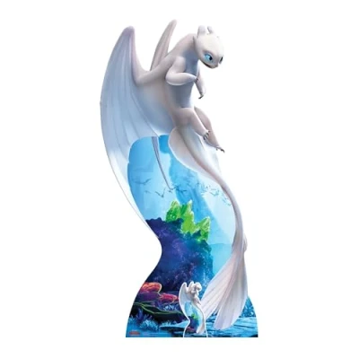 Image of Star Cutouts SC1299 Light Fury White Dragon How To Train Your Cardboard Cutout Height 194cm Width 96cm