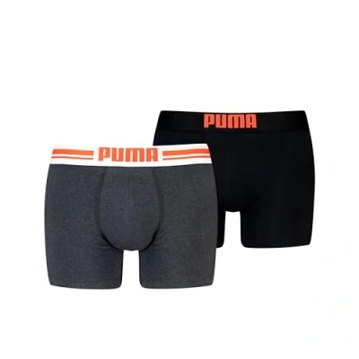 Image of PUMA Women&#039;s Placed Logo Boxer Shorts, Red Combo, S