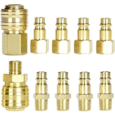 Image of 10 pcs Euro Air line Connectors 1/4 &quot;BSP Airline Fittings for Hoses Coupling Plug Hose Compressor Fitting Couplings