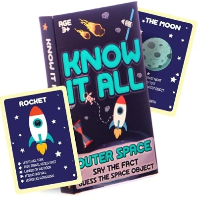 Image of Boxer Gifts Know It All: Outer Space Card Games For Kids and Family Educational Children Travel Sized Fun Solar System Gift Boys &amp; Girls On Birthday an Christmas