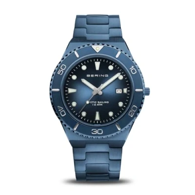 Image of BERING Men&#039;s Watch Quartz Movement Classic Collection with Stainless Steel and Sapphire Crystal 18940 797 , Blue