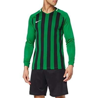 Image of Nike Men&#039;s Striped Division Iii Football Jersey Long Sleeved T shirt, University Gold/Royal Blue/White/(White), S UK