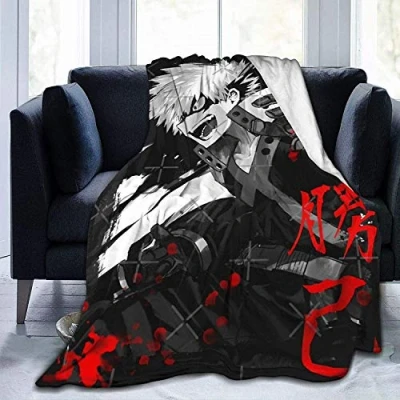 Image of WONGHI My H.ero A.ca de mia Colla ge Comics Anime Manga BNHA Bakugou Flannel Throw Blanket Ultra Soft Bedspread Microfiber Fleece Durable Home Decor Perfect for Couch Sofa Outdoor S 50X40 in