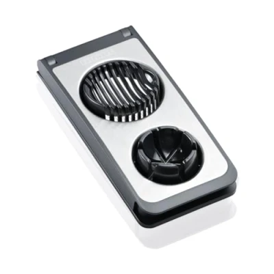 Image of Leifheit Combi Egg Cutter, Slicer, Wedger, Stainless Steel Cutters, 3 in 1, Cut Eggs into Ovals, Rounds and Cuts Wedges. Also works on Potatoes,Potato Wedger Cutter Slicing Kiwis