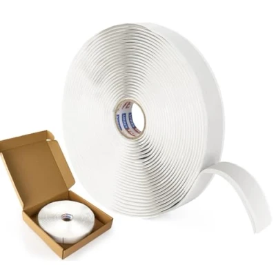 Image of ADHES White Butyl Sealant Tape 19mm x 9m 3mm 1 Roll Rubber for RVs, Vehicles, Marine and Home Repair Ideal Headlights, Windows, Doors, Windshields