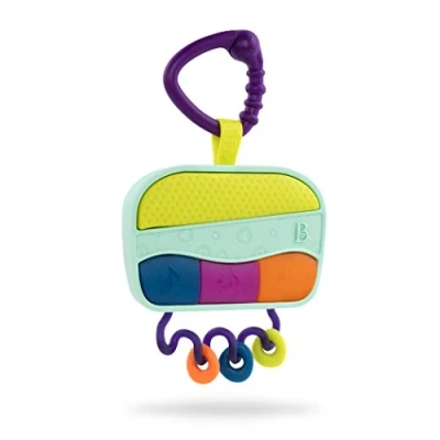 Image of B. Toys Wee Jams Radio Lights &amp; Music Portable Rattle 100% Non Toxic and Bpa Free Musical for Babies 0 Months +