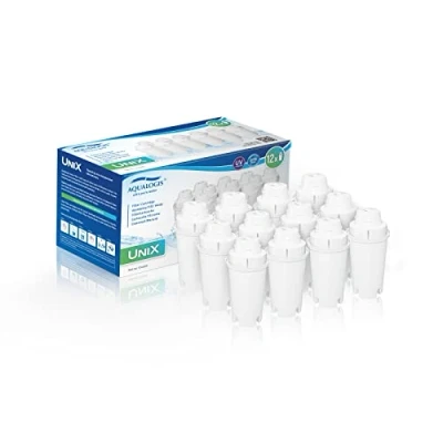 Image of Aqualogis Unix Water Filter Cartridge Compatible with Brita Classic, Dafi, PearlCo, Mavea 107007, AquaOptima RUF916 Jug 12pk